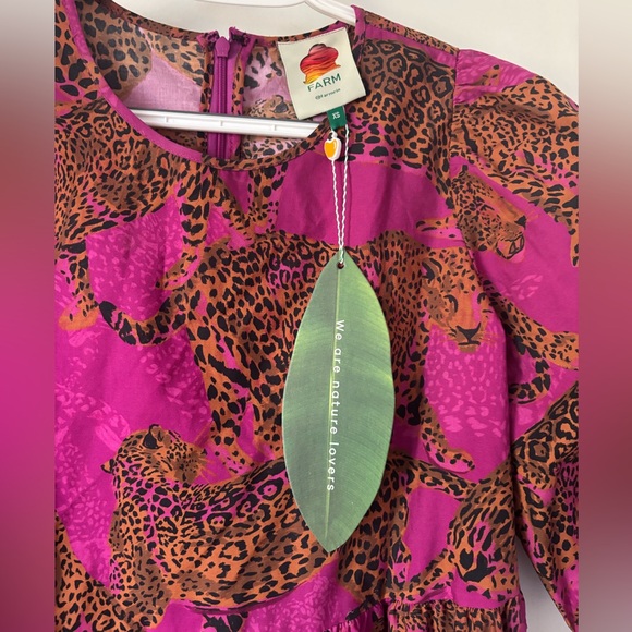NWT Farm Rio $175 Artsy Leopards Mini Dress Size XS - Picture 4 of 5